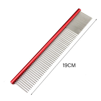 Lightweight Aluminum Pet Comb – Professional Grooming Tool for Dogs & Cats