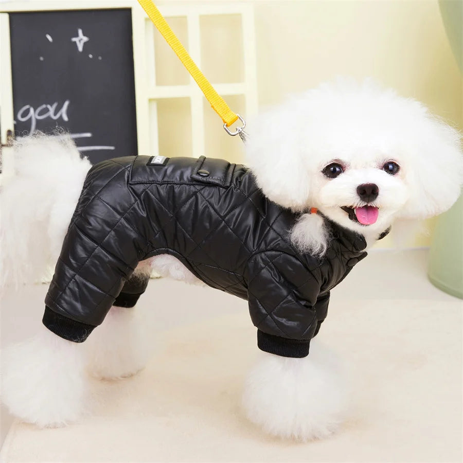 Waterproof Winter Dog Jumpsuit – Warm Hooded Coat for Small & Medium Dogs