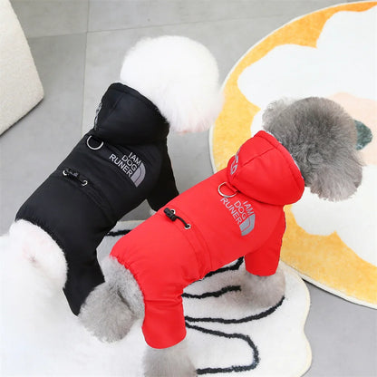 Waterproof Winter Dog Jumpsuit – Warm Hooded Coat for Small & Medium Dogs