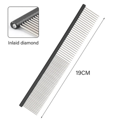 Lightweight Aluminum Pet Comb – Professional Grooming Tool for Dogs & Cats