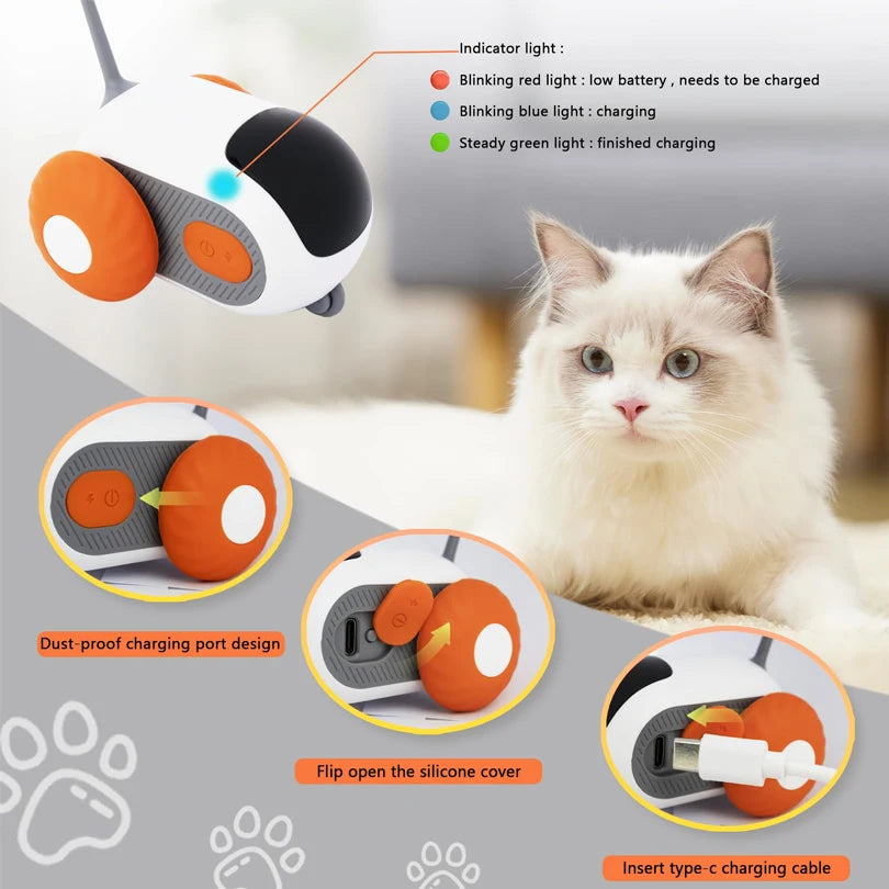 Smart Interactive Cat Car Toy – Automatic Moving Remote-Controlled Mouse for Indoor Play