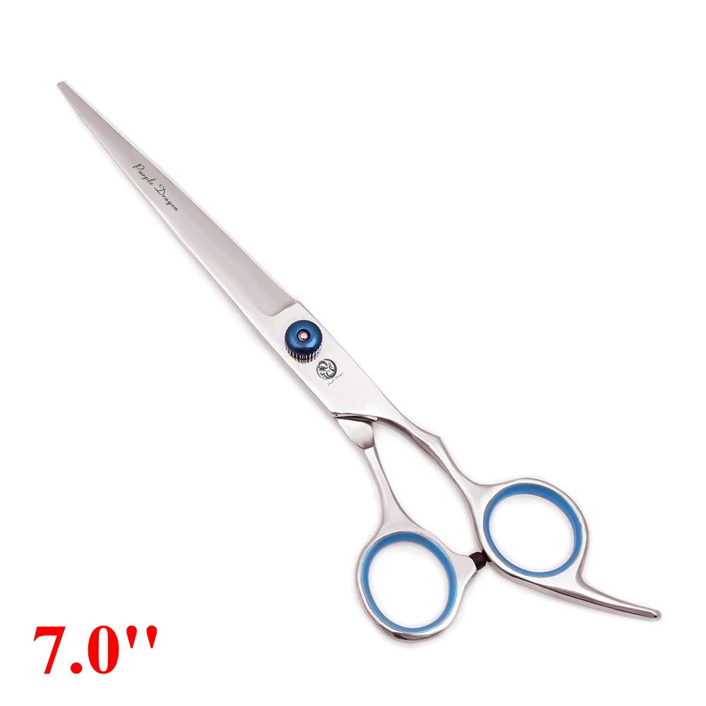 7'' Professional Dog Grooming Scissors Hair Cutting Shears Curved Thinning Comb Cat Pet Salon Hairdressing Japan Steel Z4001