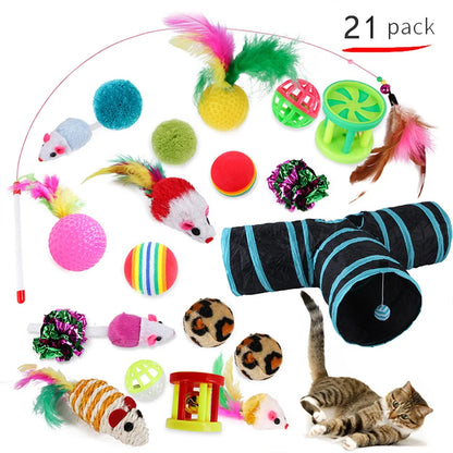 20-Piece Interactive Cat Toy Set – Fun Variety Pack for Kittens & Cats