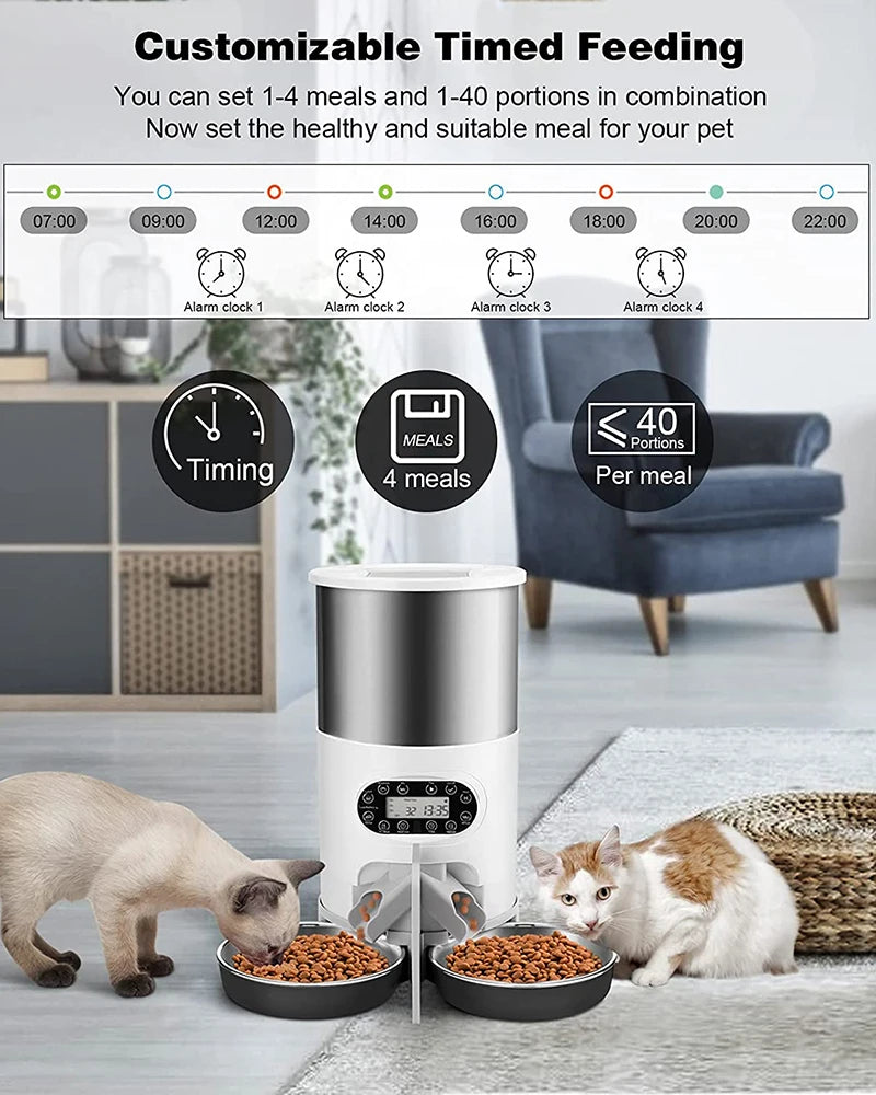 Smart Automatic Pet Feeder – App-Controlled Food Dispenser for Cats & Dogs