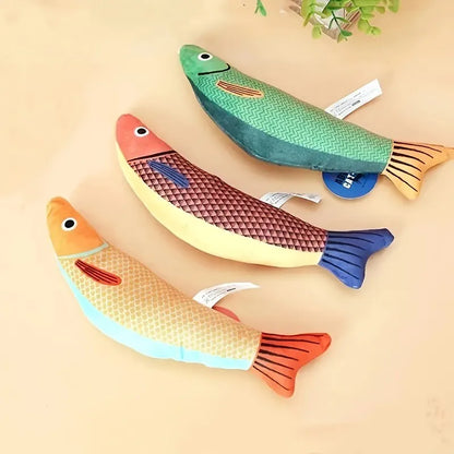 3D Realistic Fish Cat Toy – Interactive Catnip Plush Chew & Bite Pillow