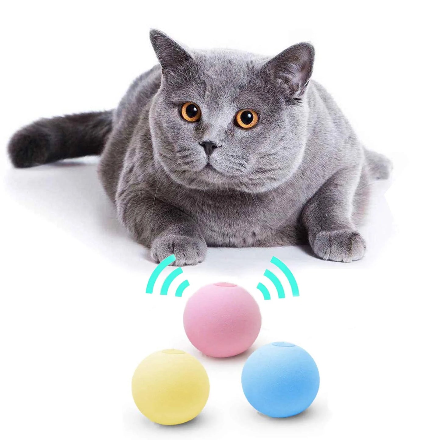 Smart Interactive Cat Ball – Electric Plush Catnip Toy with Sound & Motion Activation