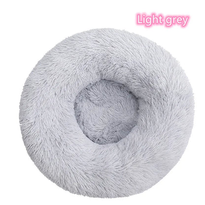 Ultra-Soft Plush Donut Cat Bed – Washable & Calming Pet Sleeping Nest for Cats & Small Dogs