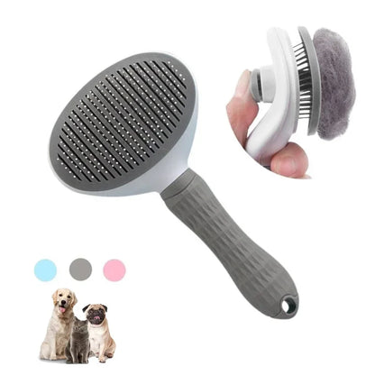 Stainless Steel Pet Grooming Brush – Hair Removal Comb for Long-Haired Dogs & Cats