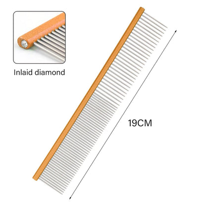 Lightweight Aluminum Pet Comb – Professional Grooming Tool for Dogs & Cats