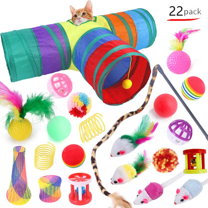 20-Piece Interactive Cat Toy Set – Fun Variety Pack for Kittens & Cats