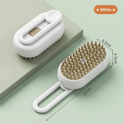 3-in-1 Steam Pet Grooming Brush – Spray, Massage & Hair Removal Comb for Cats & Dogs