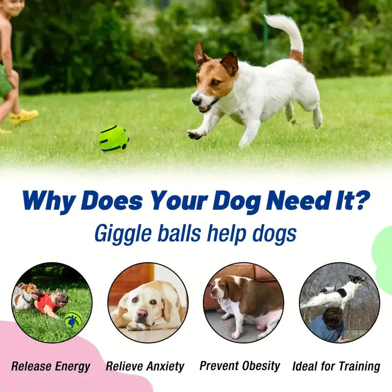 Self-Activated Squeaky Chew Ball – Interactive Toy for Cats & Dogs, Teeth Cleaning & Training