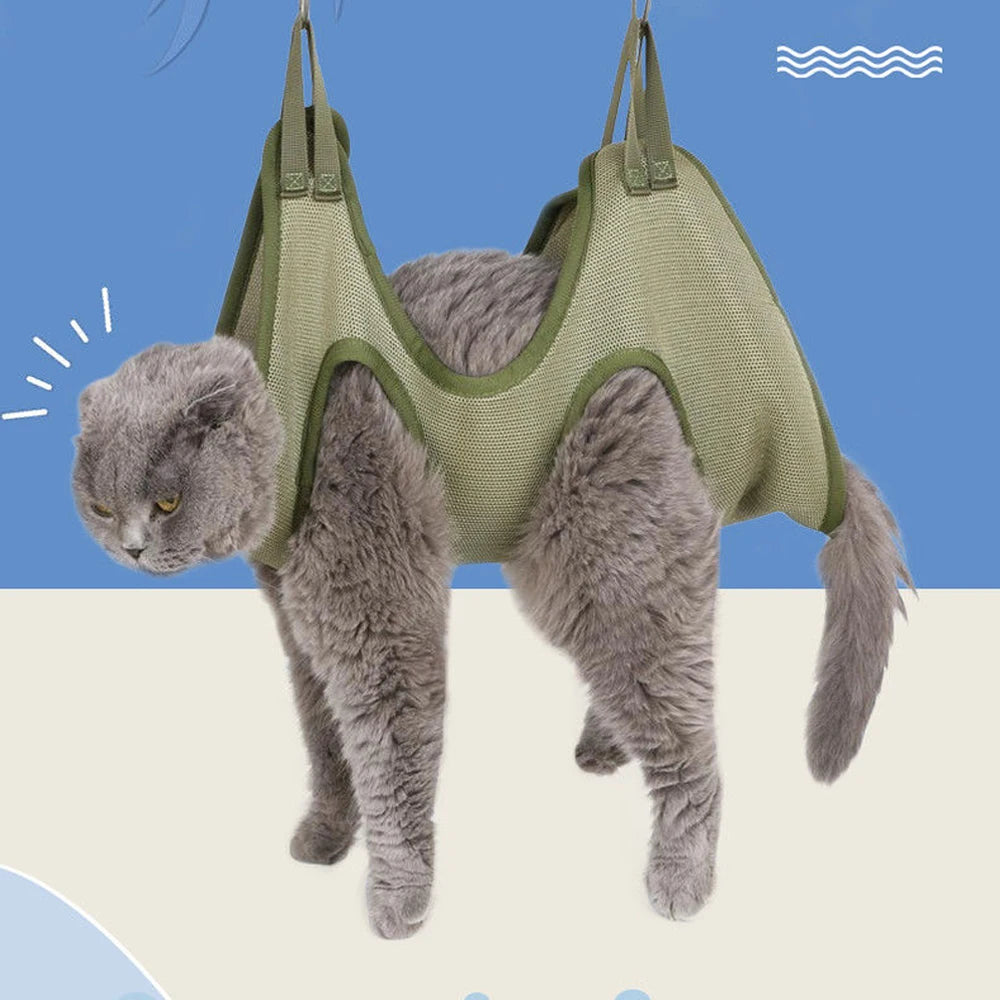 Cat Grooming Hammock – Anti-Scratch Restraint Bag for Nail Trimming, Bathing & Care