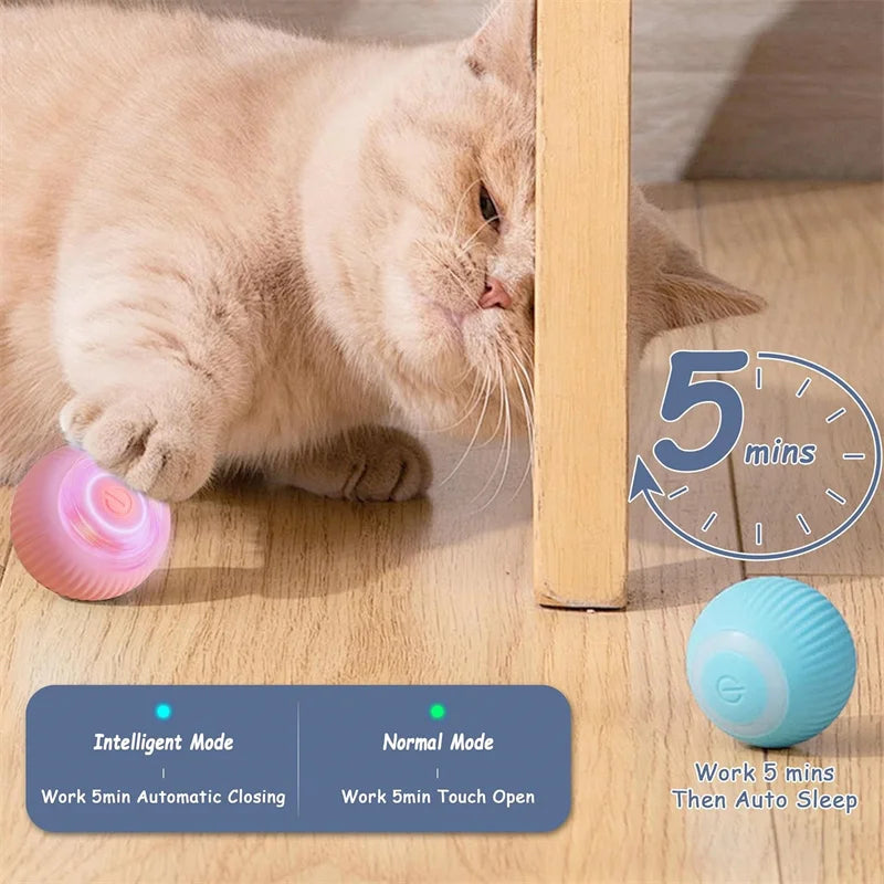 Smart Interactive Pet Ball – USB Rechargeable Automatic Moving Toy for Dogs & Cats