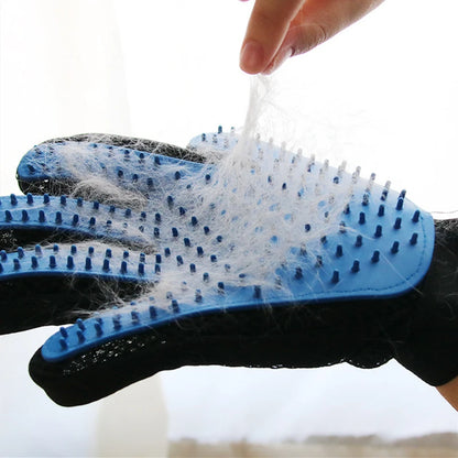 Pet Grooming Glove – Gentle Deshedding & Massage Brush for Cats & Dogs