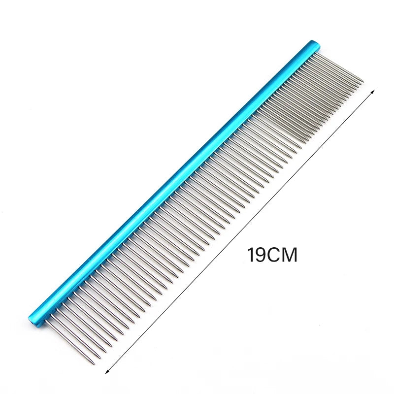 Lightweight Aluminum Pet Comb – Professional Grooming Tool for Dogs & Cats