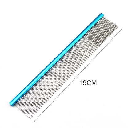 Lightweight Aluminum Pet Comb – Professional Grooming Tool for Dogs & Cats