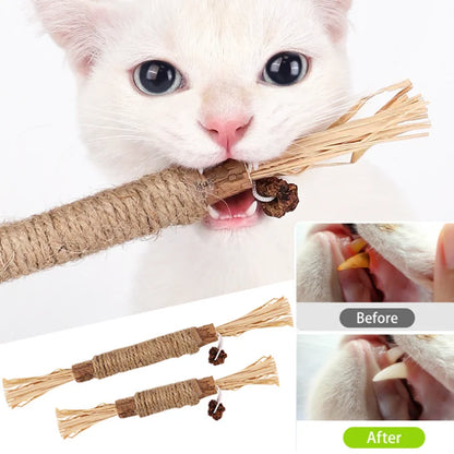 Silvervine Cat Chew Stick – Natural Teeth Cleaning & Stress Relief Toy for Kittens & Cats