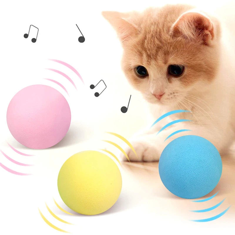 Smart Interactive Cat Ball – Electric Plush Catnip Toy with Sound & Motion Activation