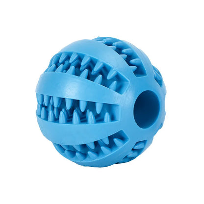 Interactive Rubber Dog Ball – Chewing Toy & Treat Dispenser for Puppies & Cats