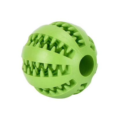 Interactive Rubber Dog Ball – Chewing Toy & Treat Dispenser for Puppies & Cats