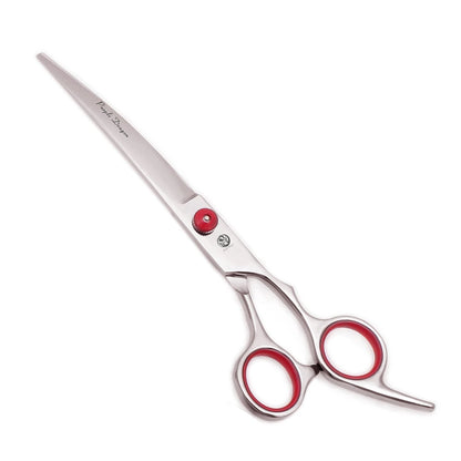 7'' Professional Dog Grooming Scissors Hair Cutting Shears Curved Thinning Comb Cat Pet Salon Hairdressing Japan Steel Z4001