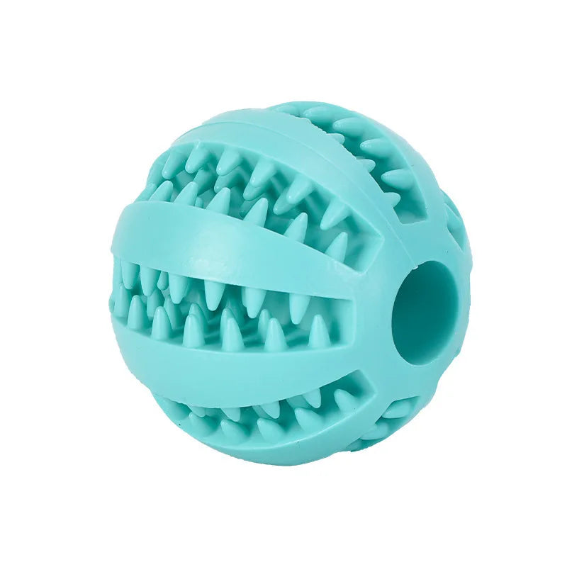 Interactive Rubber Dog Ball – Chewing Toy & Treat Dispenser for Puppies & Cats