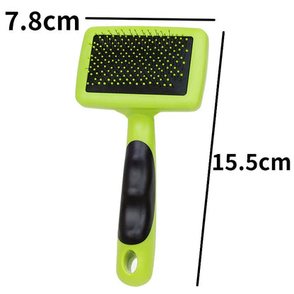 Stainless Steel Pet Grooming Brush – Shedding & Massage Comb for Dogs & Cats