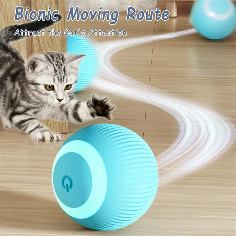 Smart Interactive Pet Ball – USB Rechargeable Automatic Moving Toy for Dogs & Cats