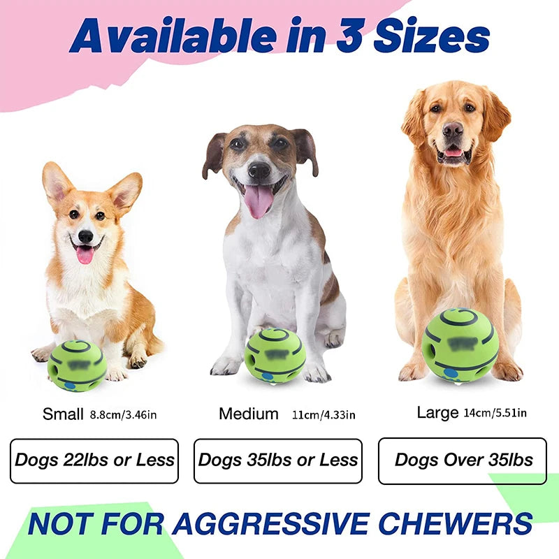 Self-Activated Squeaky Chew Ball – Interactive Toy for Cats & Dogs, Teeth Cleaning & Training