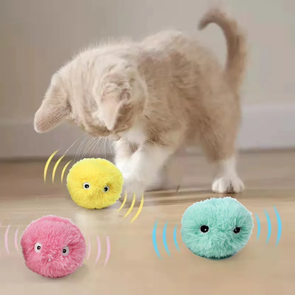 Smart Interactive Cat Ball – Electric Plush Catnip Toy with Sound & Motion Activation