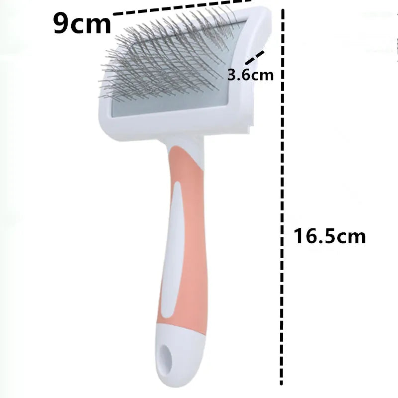 Stainless Steel Pet Grooming Brush – Shedding & Massage Comb for Dogs & Cats