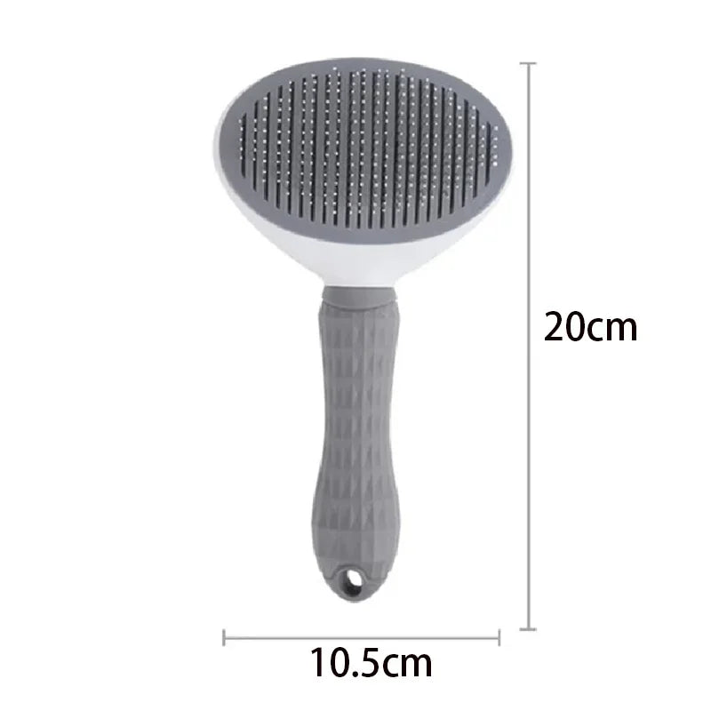 Stainless Steel Pet Grooming Brush – Hair Removal Comb for Long-Haired Dogs & Cats