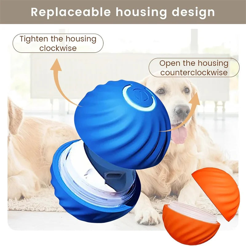 Smart Interactive Pet Ball – USB Rechargeable Automatic Moving Toy for Dogs & Cats